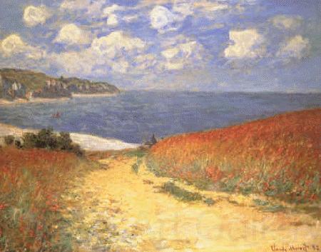 Claude Monet Path in the Wheat Fields at Pourville Spain oil painting art